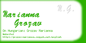 marianna grozav business card